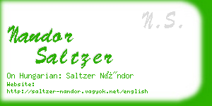 nandor saltzer business card